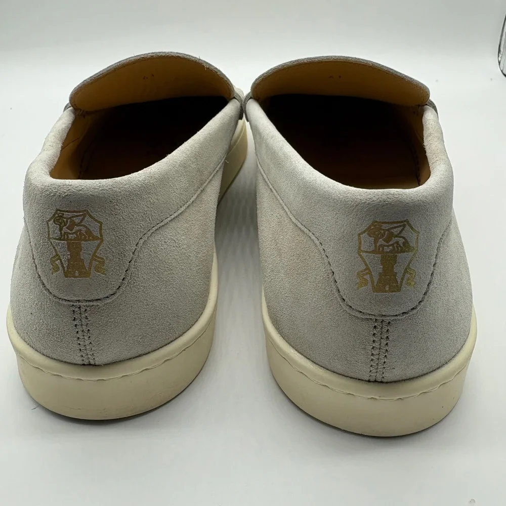 Brunello Cucinelli Penny Loafer‎ Sneaker Suede Gray EU 41 US 8 Made Italy